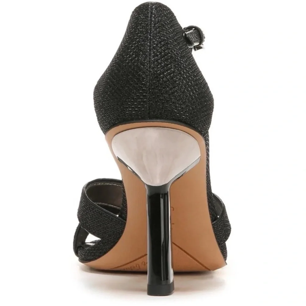 FRANCO SARTO Rania Ankle Strap Sandal in Black‎ Leather Size 8.5
